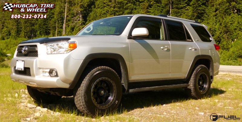 vehicle gallery/toyota 4 runner fuel trophy d551 17X9  Matte Black w/ Anthracite Ring wheels and rims